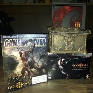 God Of War 3 Ultimate Edition RARE Vintage Pandora's Box Art Work & Gameinformer